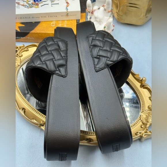 🆕 KURT GEIGER LONDON 🧿 NWOB Meena Eagle Platform Slides Sz EU 39 US 8.5 - Picture 15 of 16